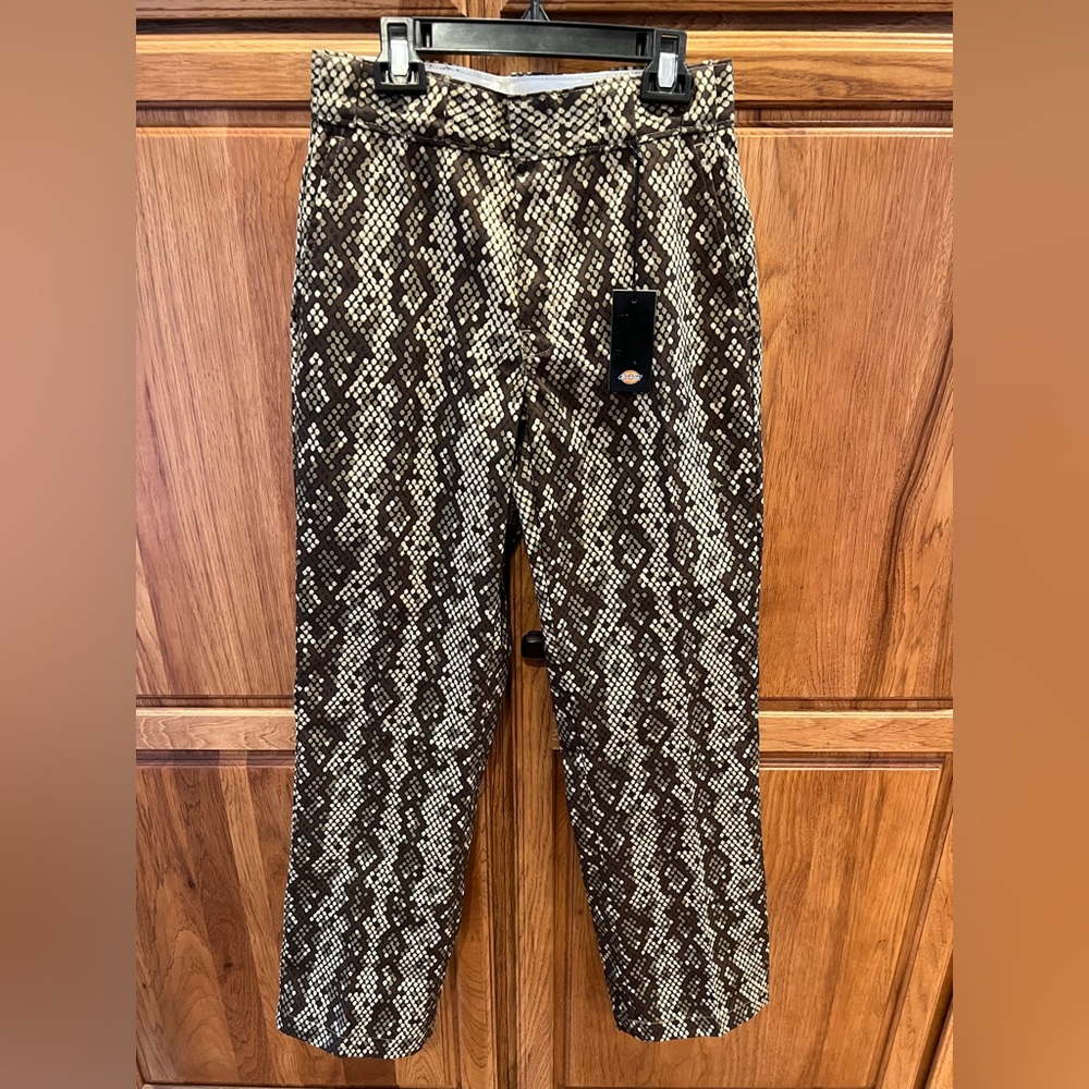 Dickies Black and Cream Snake Print Men's Pants